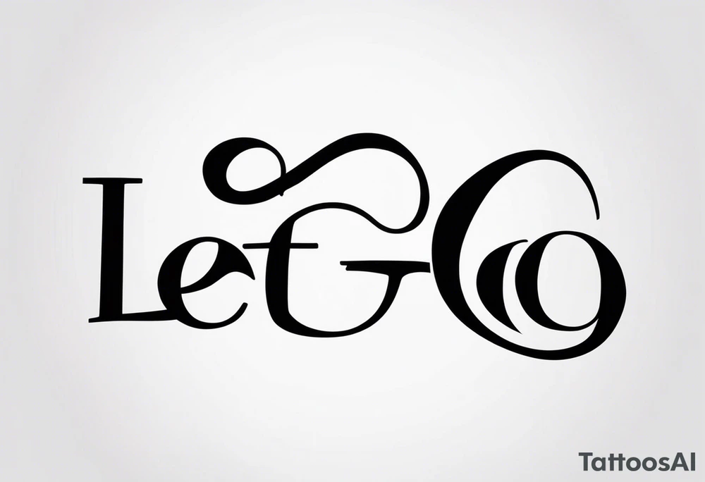 Elegant but simple design of the words Let Go tattoo idea