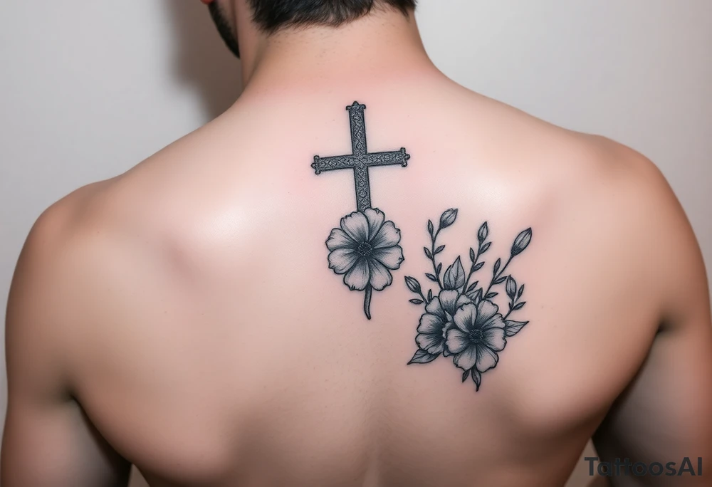 Religious tattoo that also symbolizes mental health. Maybe something to do with still finding light in the darkness. Maybe a bible at the bottom and some flowers blooming for the mental health aspect. Tattoo will be a half sleeve on my forearm tattoo idea