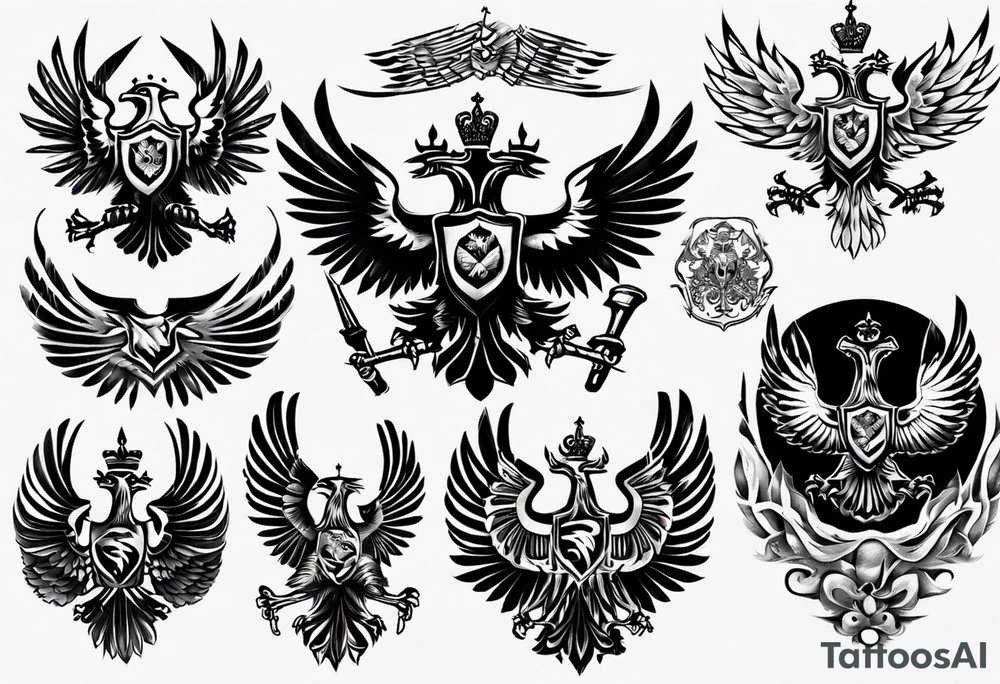 russian eagle tattoo idea