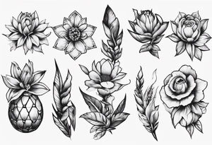 Grenade flower tattoo idea