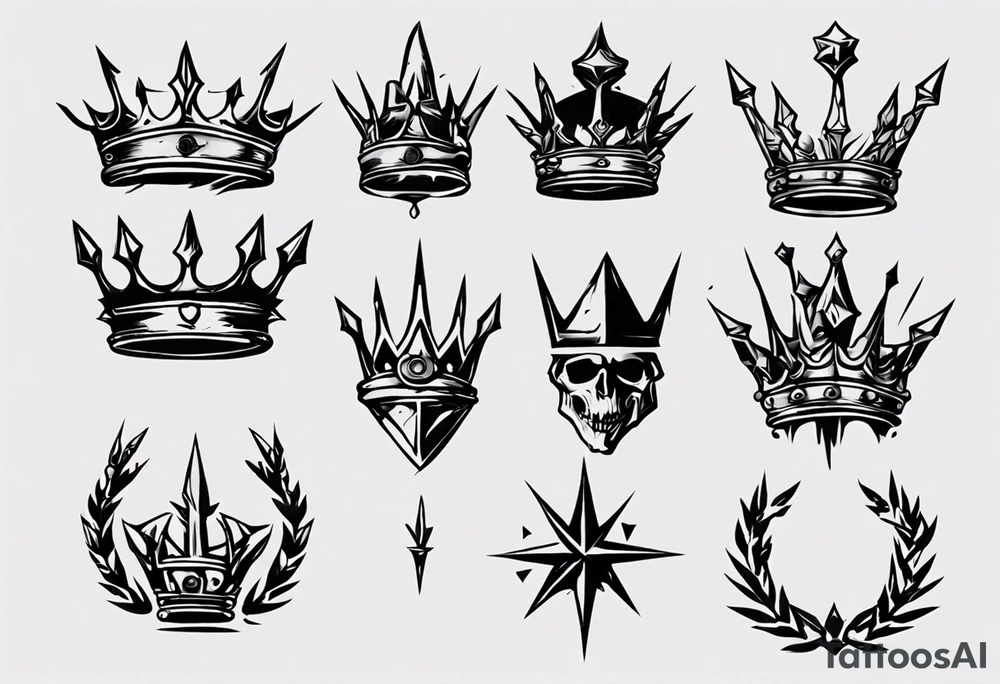 kings crown war tattoo idea
