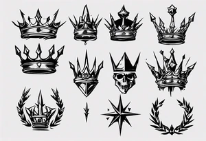 kings crown war tattoo idea