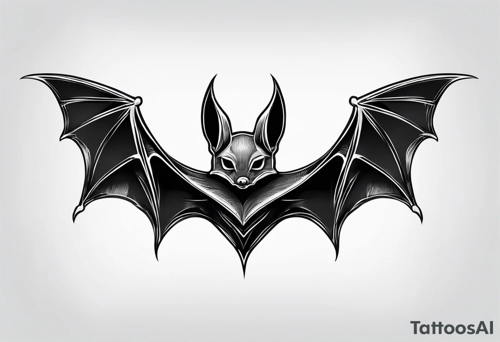 small bat tattoo idea