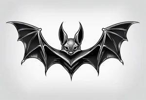 small bat tattoo idea