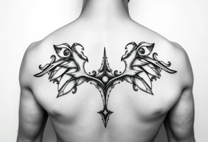 a men's belly tattoo that highlights a navel piercing tattoo idea