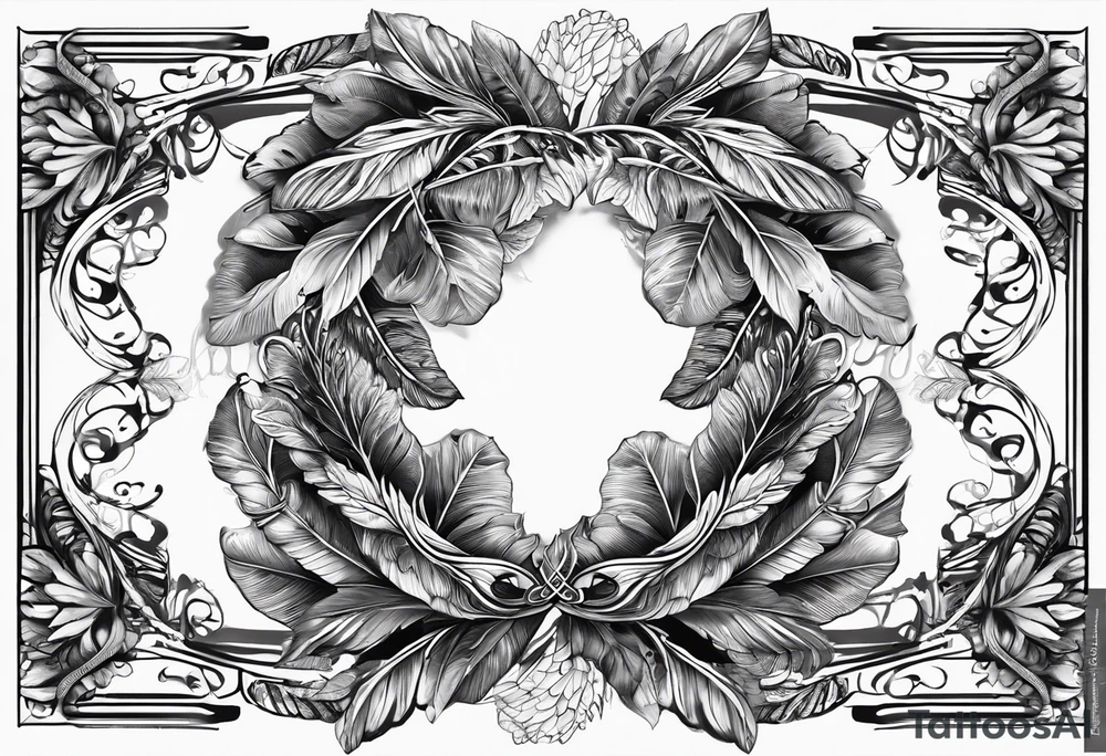 DNA helix made from angel wing.
add leaf tattoo idea
