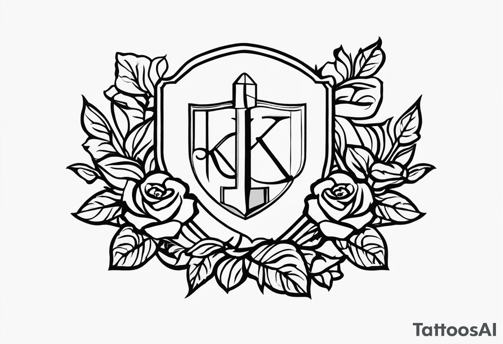 Logo de la pelicula kingsman con rosas tattoo idea