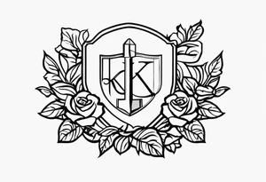 Logo de la pelicula kingsman con rosas tattoo idea