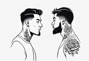 Black son who looks up to his dad tattoo idea