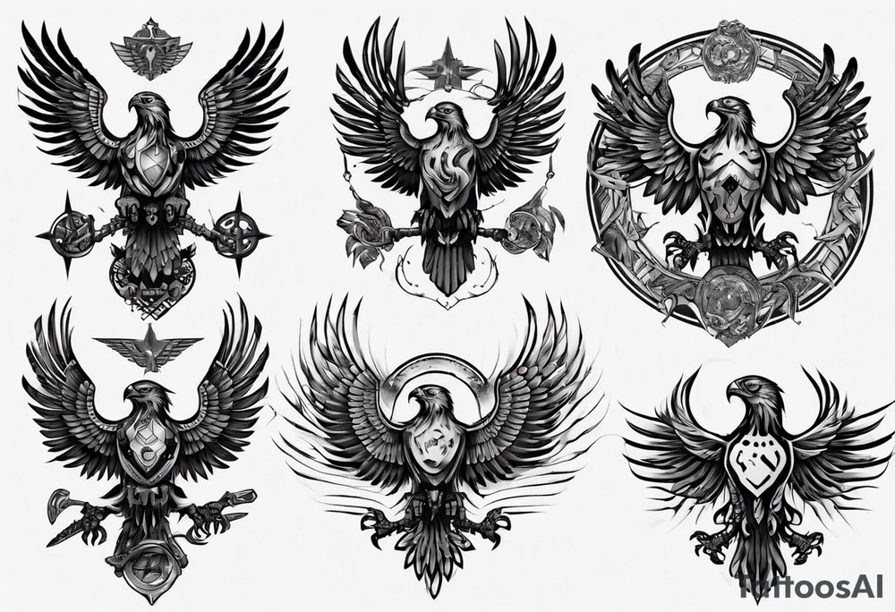 russian eagle tattoo idea