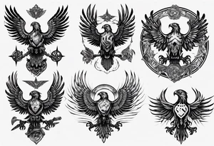 russian eagle tattoo idea