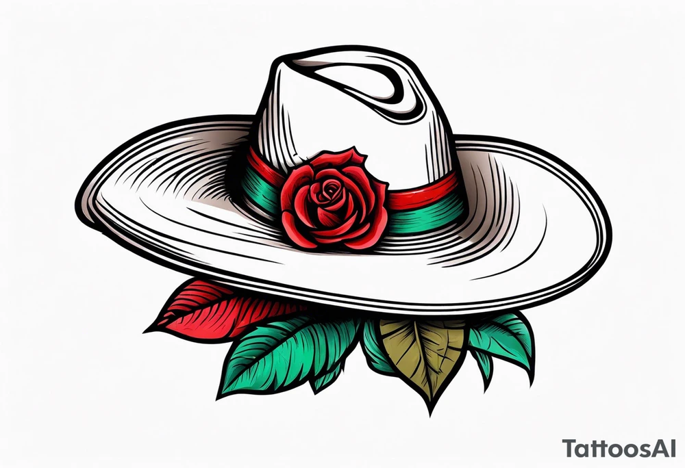 Mexican hat
red rose tattoo idea