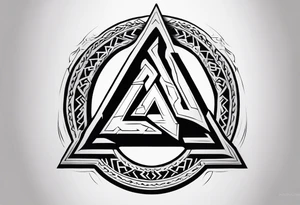 Valhalla  shield sword valknut tattoo idea
