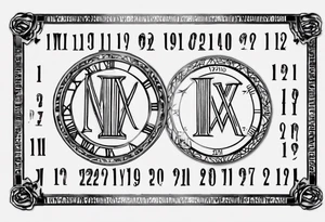 Roman numeral date filled it with fingerprint tattoo idea
