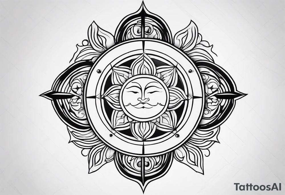 Segundo sol minimalista 
nando reis tattoo idea