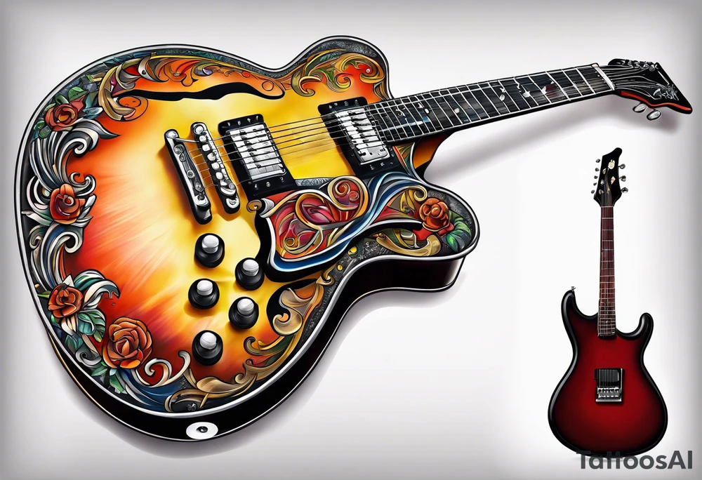 guitar tattoo idea