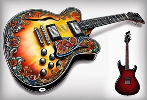 guitar tattoo idea