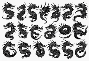 dragon with scales tattoo idea