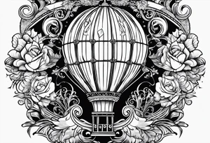 hotballoon ornemental tattoo idea