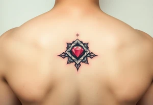 Ruby gemstone with the birthday July 6, 2019 to fit on lower ankle tattoo idea