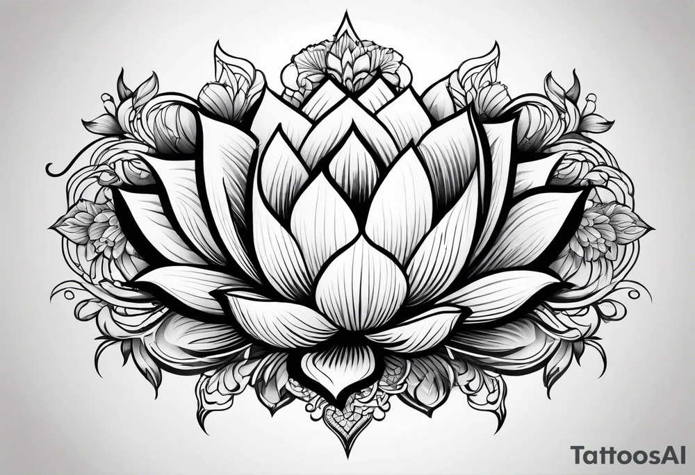 Lotus flower tattoo idea