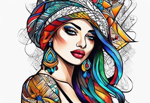 woman tattoo idea