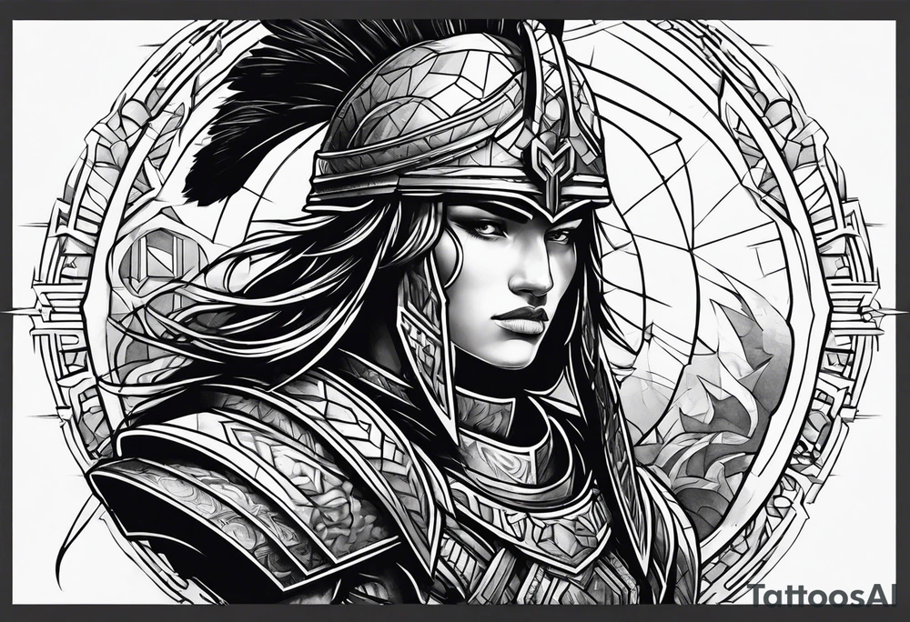 Warrior getting up from war tattoo idea