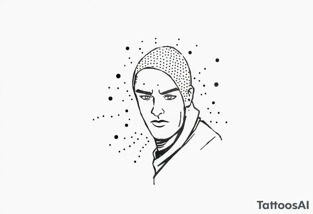 Confusion and pressure in thin lines on solo traveler tattoo idea