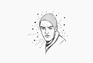 Confusion and pressure in thin lines on solo traveler tattoo idea