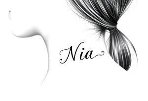Nerdy design for name Nia tattoo idea