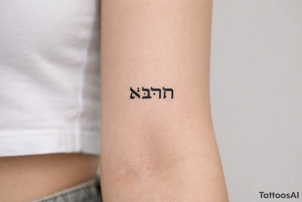 aramaic script lettering tattoo tattoo idea