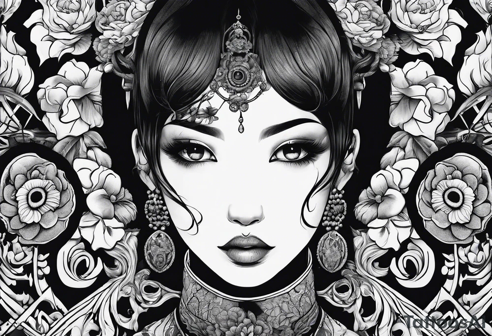 Beautiful body horror tattoo idea