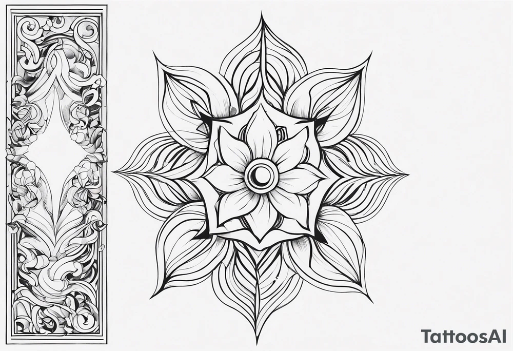 ⅓ with simple flourishes or design elements around the numbers tattoo idea