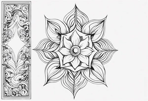 ⅓ with simple flourishes or design elements around the numbers tattoo idea