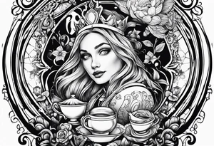 Alice in wonderland tattoo tattoo idea