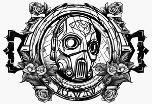 Borderlands video game vault logo tattoo idea