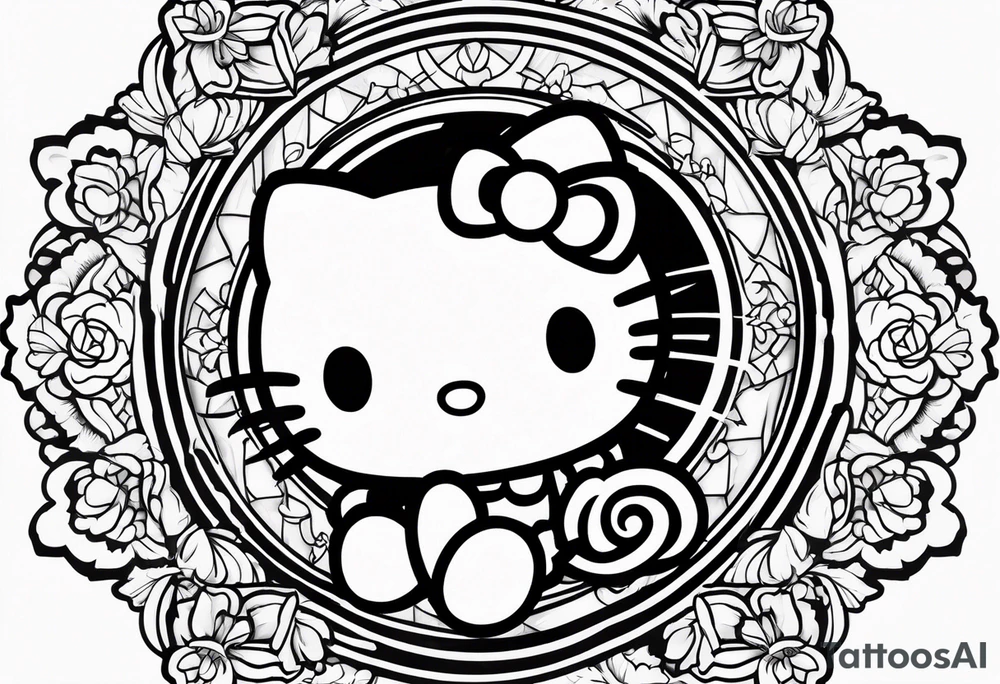 Scary hello kitty tattoo idea
