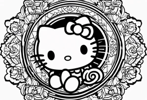 Scary hello kitty tattoo idea