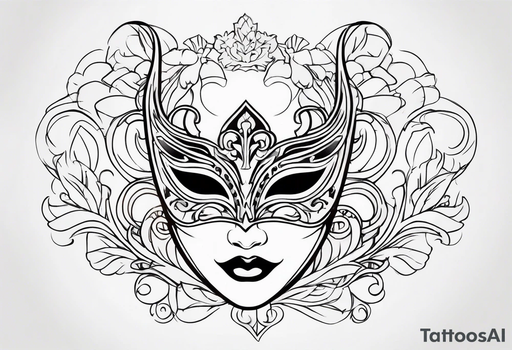 masquerade ball tattoo idea