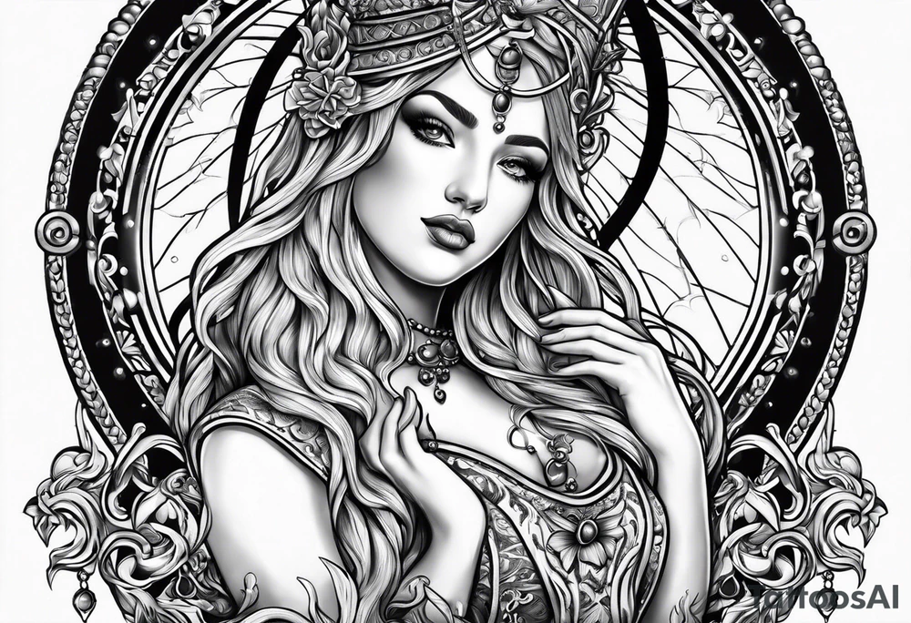 Aquarius, rosary tattoo idea