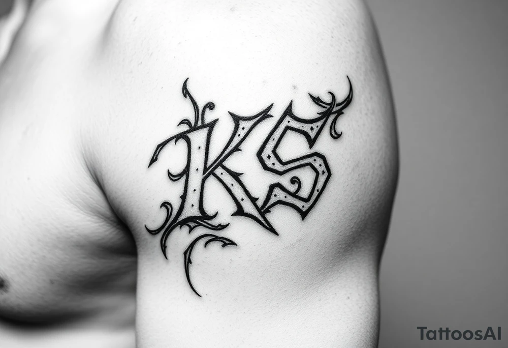 Hongo que tenga escritas las letras "KS" tattoo idea