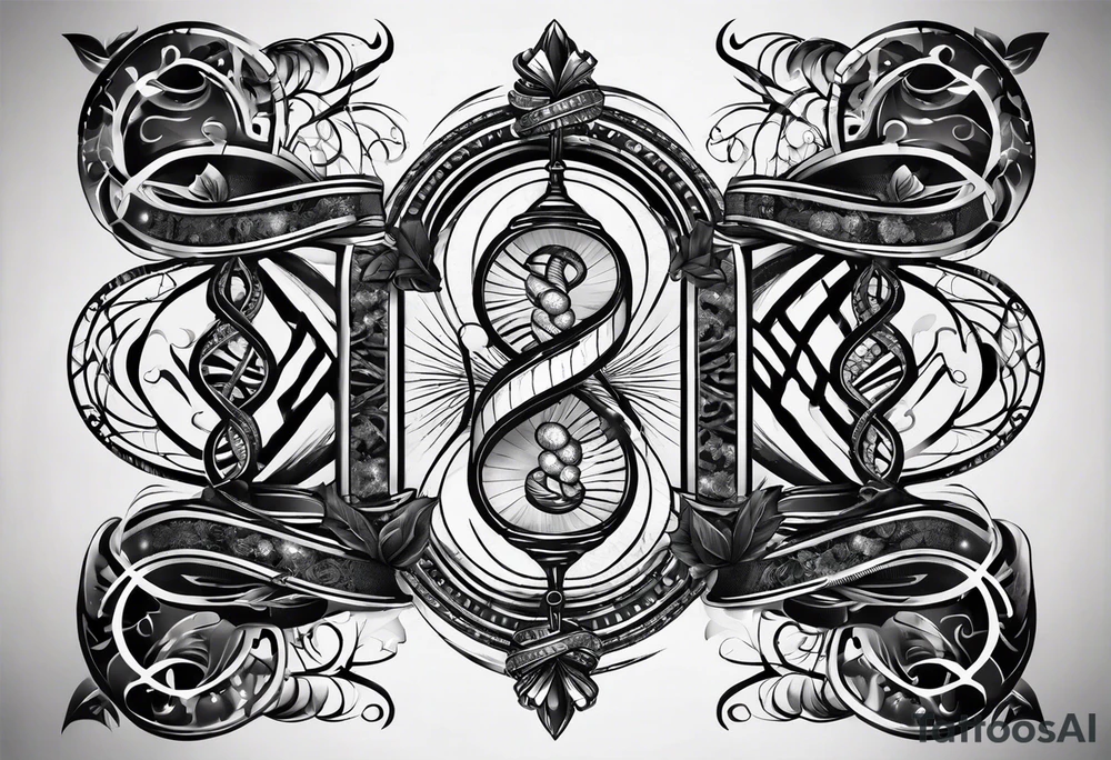 DNA helix 
cards tattoo idea