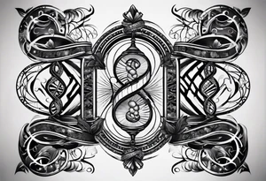 DNA helix 
cards tattoo idea