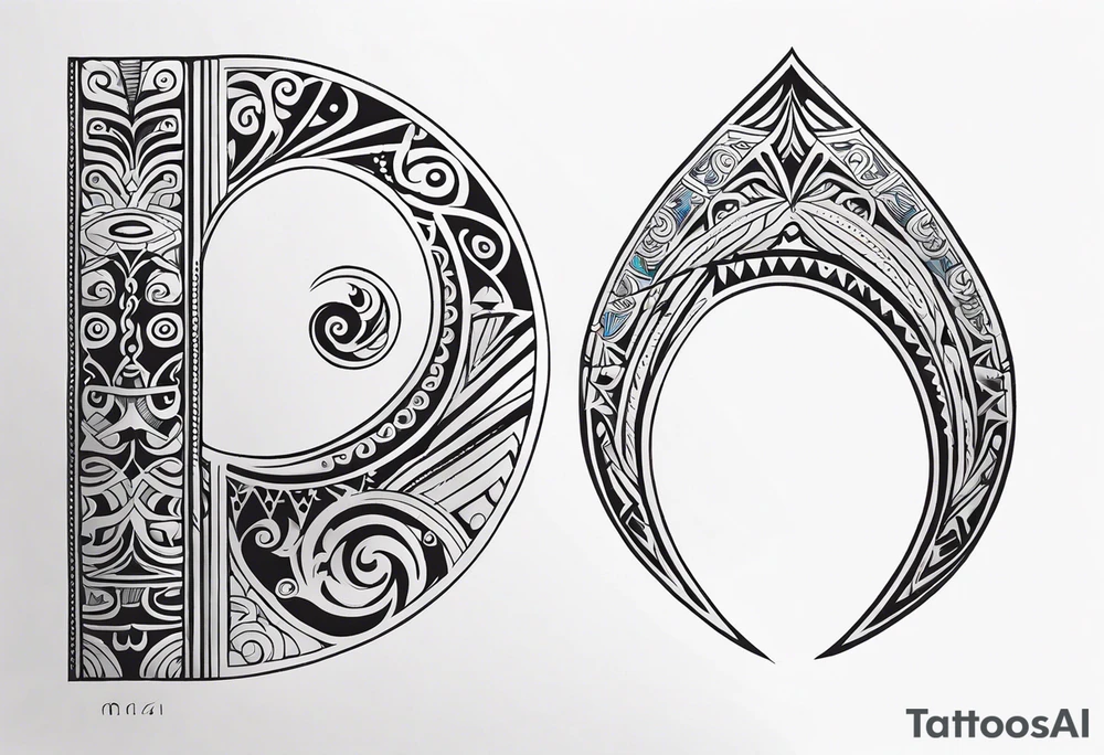 Maori back and neck crescent tattoo design tattoo idea