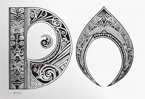 Maori back and neck crescent tattoo design tattoo idea