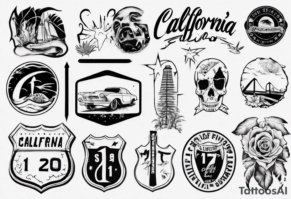 something to do with california and highway 1 tattoo idea