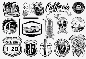 something to do with california and highway 1 tattoo idea