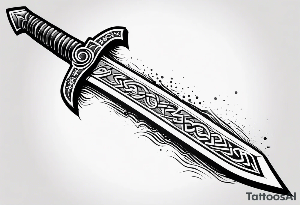 valhalla wounded sword tattoo idea