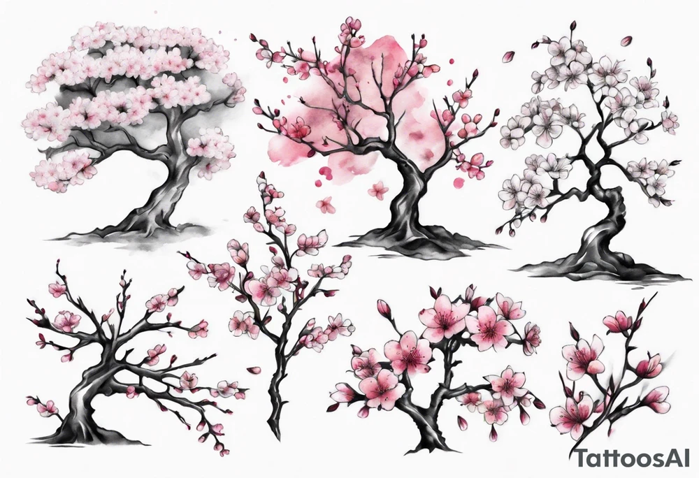 Cherry blossom tree tattoo idea