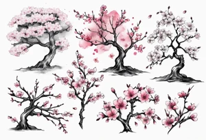 Cherry blossom tree tattoo idea